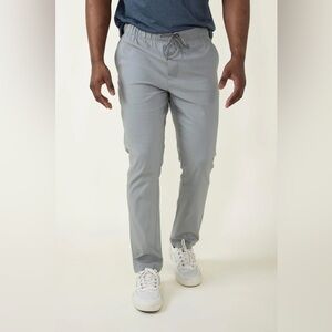 Copper & Oak Elastic File Tech Jogger Pants for Men in Light Grey
